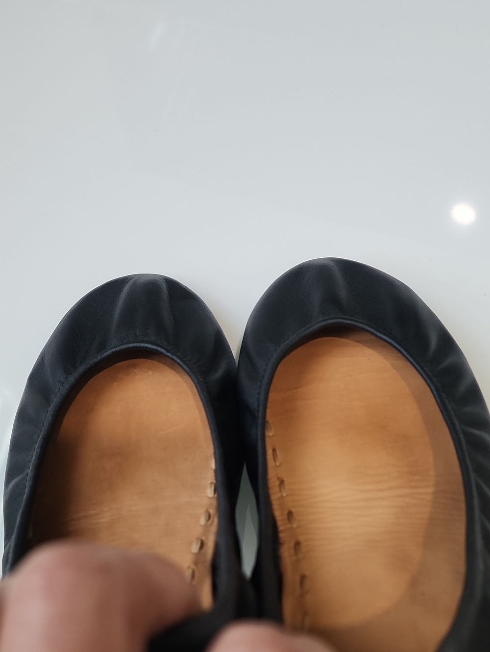 Tiekd Black Women's Leather Ballet Flats - Picture 4 of 14